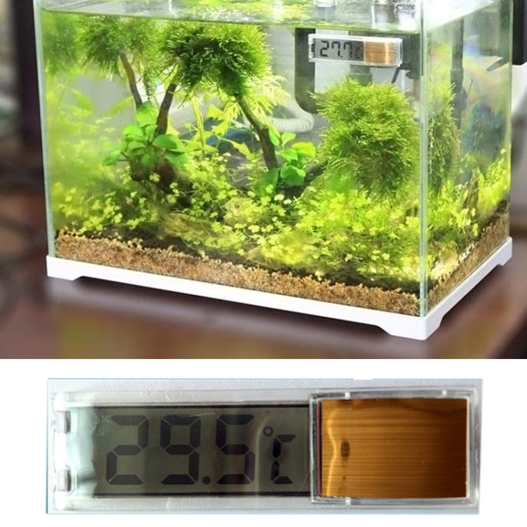 Multi-Functional LCD 3D Digital Electronic Temperature Measurement Fish Tank Aquarium Thermometer Gold