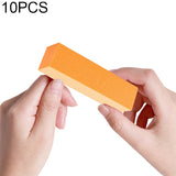 10 PCS White Tofu Block Nail Polish Four Squares High Elastic Cotton Manicure Sand Block Orange
