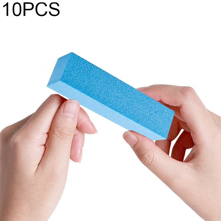 10 PCS White Tofu Block Nail Polish Four Squares High Elastic Cotton Manicure Sand Block Blue