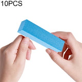 10 PCS White Tofu Block Nail Polish Four Squares High Elastic Cotton Manicure Sand Block Blue