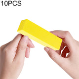 10 PCS White Tofu Block Nail Polish Four Squares High Elastic Cotton Manicure Sand Block Yellow