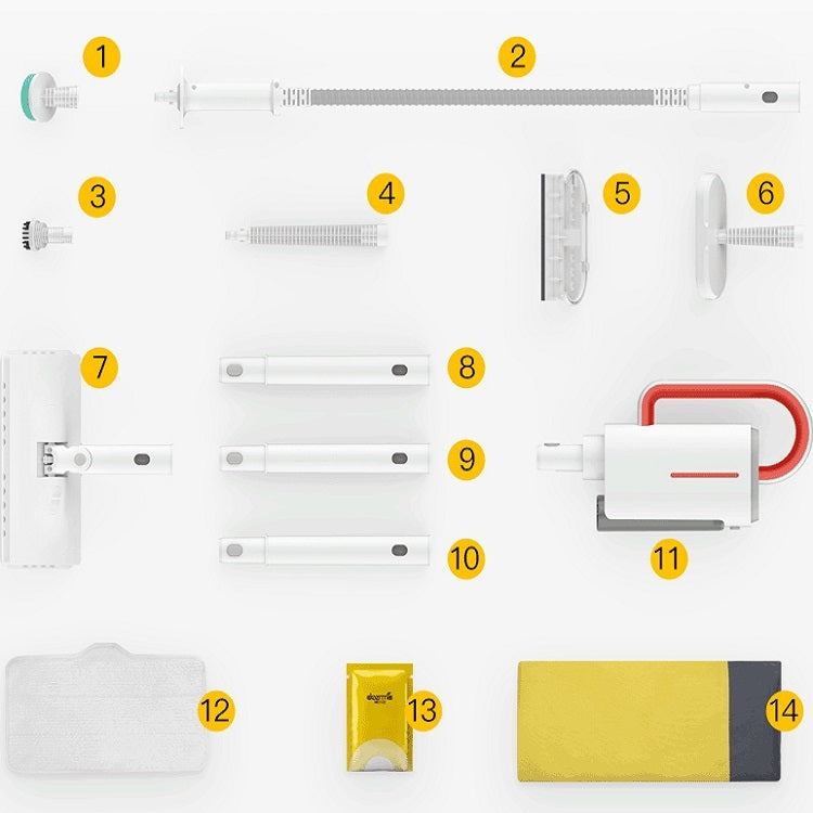 Delma DEM-ZQ610 Household High Temperature Handheld Electric Steam Mop, CN Plug Recommended Version