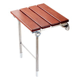 Wood Folding Wall Mounted Relaxation Shower Chair Solid Seat, Folding Solid Chair Folding Solid Chair