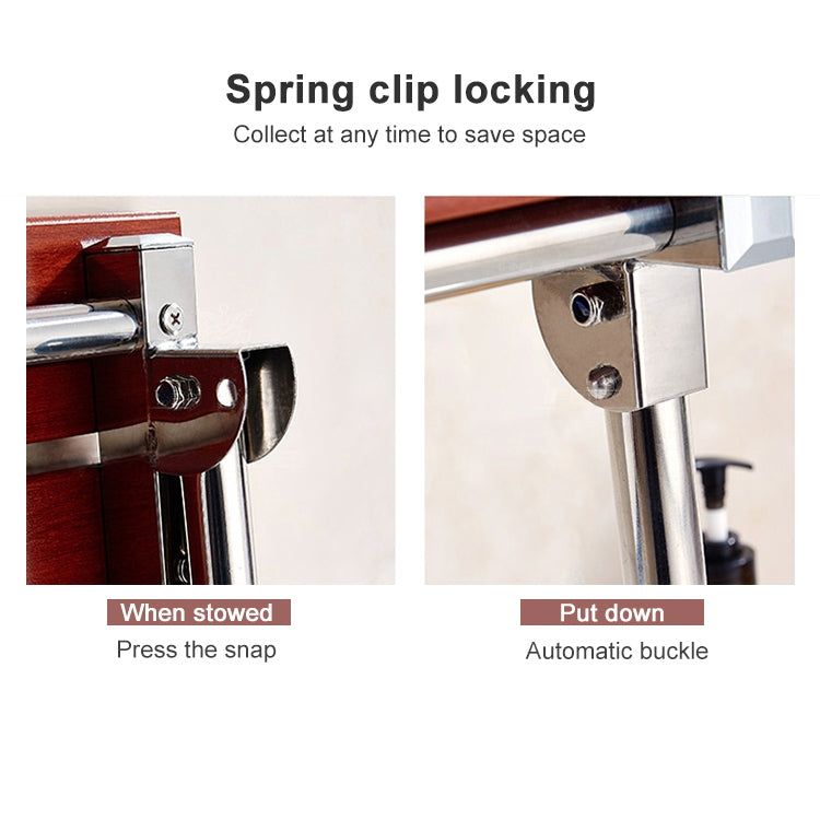 Wood Folding Wall Mounted Relaxation Shower Chair Solid Seat, Folding Solid Chair