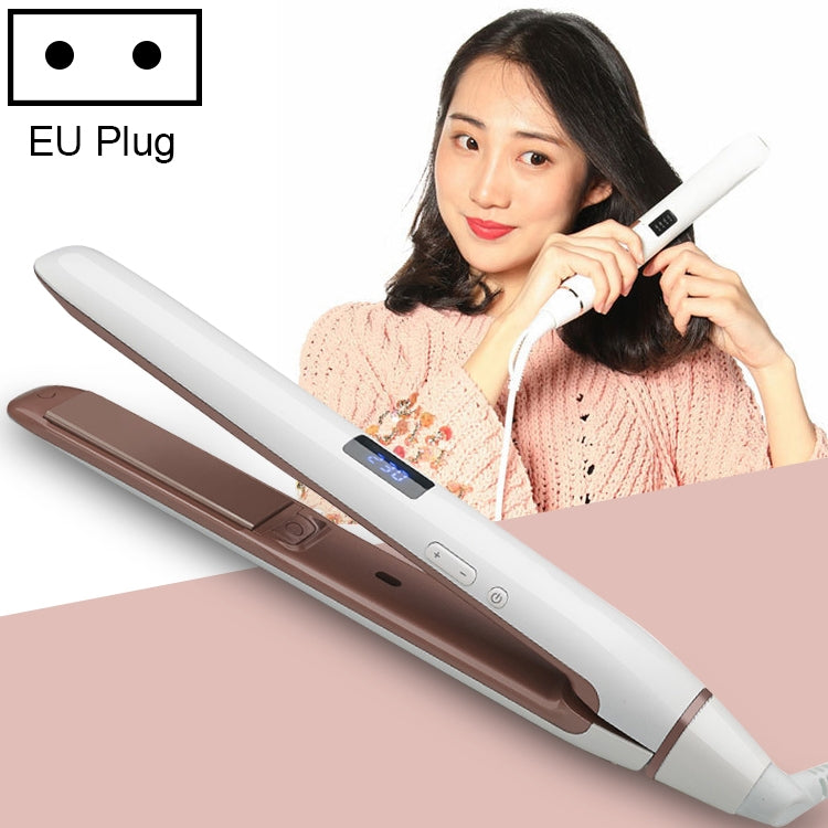 Hair Straightener Iron LED Display Ceramic Coating Plate Ionic Curling Iron, EU