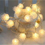 20 LEDs Solar Powered Pine Cone Outdoor Energy Saving Holiday Wedding Decoration String Light Garden Landscape Lamp