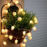 20 LEDs Solar Powered Pine Cone Outdoor Energy Saving Holiday Wedding Decoration String Light Garden Landscape Lamp