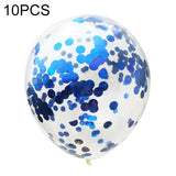 10 PCS 12 Inch Confetti Balloons Wedding Decoration Happy Birthday Party Latex Balloon Blue