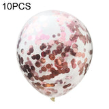 10 PCS 12 Inch Confetti Balloons Wedding Decoration Happy Birthday Party Latex Balloon Rose Gold
