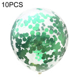 10 PCS 12 Inch Confetti Balloons Wedding Decoration Happy Birthday Party Latex Balloon Green