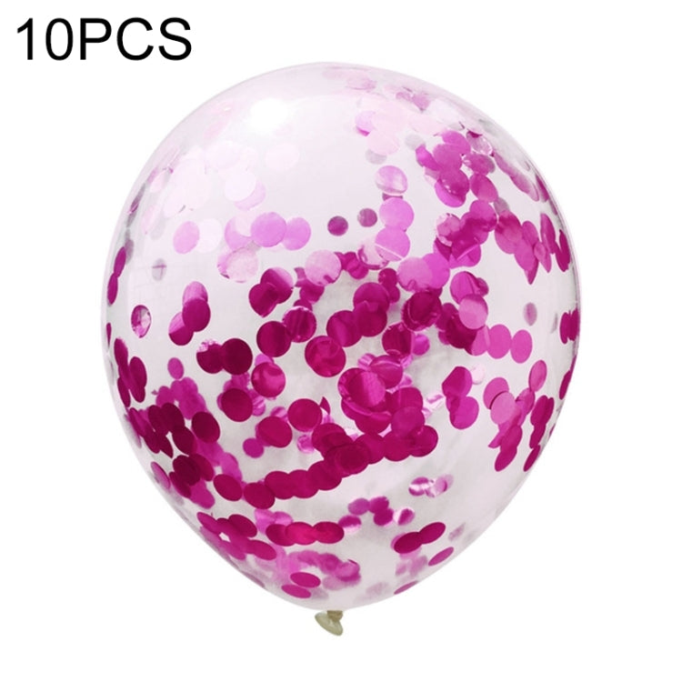 10 PCS 12 Inch Confetti Balloons Wedding Decoration Happy Birthday Party Latex Balloon Rose Red