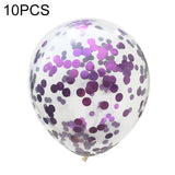 10 PCS 12 Inch Confetti Balloons Wedding Decoration Happy Birthday Party Latex Balloon Purple