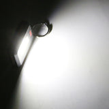 2 PCS 3W Mini COB LED Flashlight Keychain Emergency Camping Backpack Light with 3 Modes, Red, Green