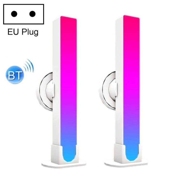 2pcs/box RGB Desktop Background Music Rhythm Pickup Ambient Light, Bluetooth, WiFi Bluetooth EU Plug