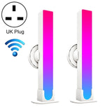 2pcs/box RGB Desktop Background Music Rhythm Pickup Ambient Light, Bluetooth, WiFi WiFi UK Plug