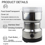 Multi-functional EU Plug Coffee Grinder Stainless Electric Herbs/Spices/Nuts/Grains/Coffee Bean Grinding, Coffee Grinder, EU Plug