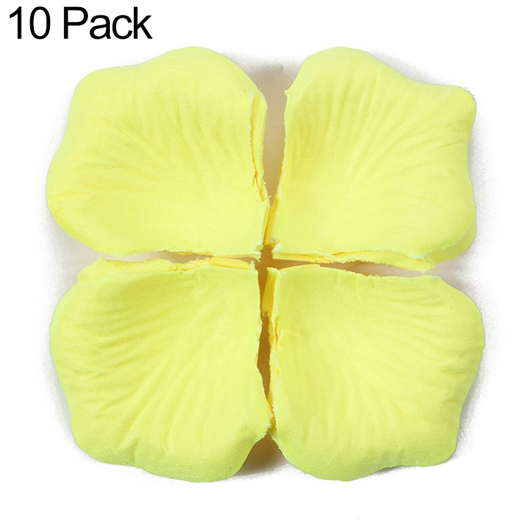 1000pcs / Pack Artificial Wedding Rose Petals Flowers Wedding Decorations, Red, Wine Red, Magenta, Purple Red, Light Pink, Cream White, White, Dark Purple, Light Purple, Wine Red + Dark, Violet, Yellow, Sunset Red, Dark Blue, Light Blue, Lake Blue     ... Yellow