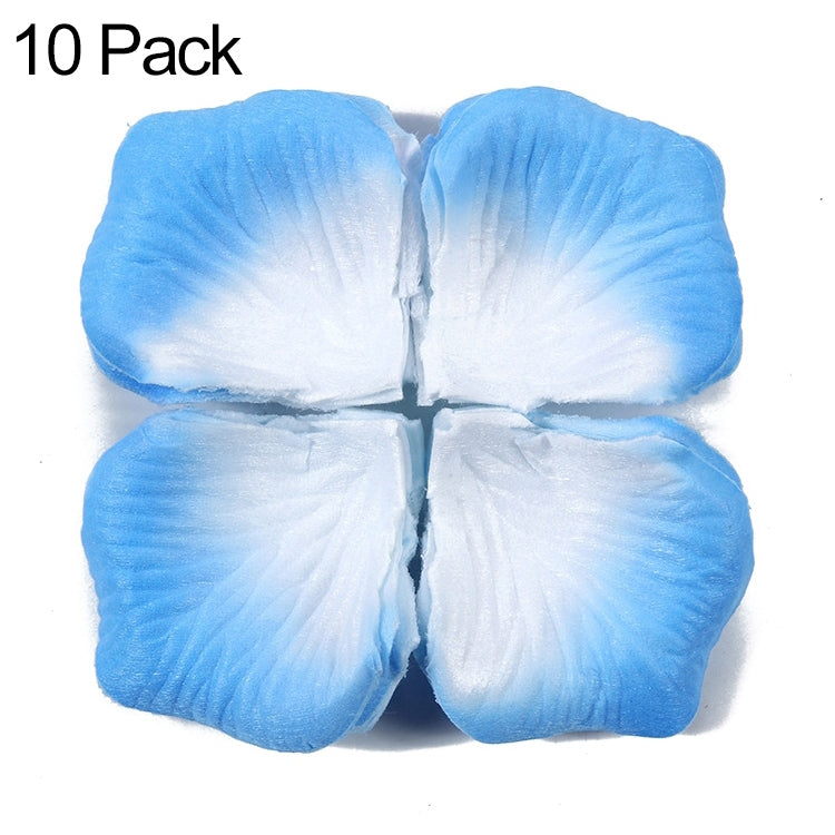 1000pcs / Pack Artificial Wedding Rose Petals Flowers Wedding Decorations, Red, Wine Red, Magenta, Purple Red, Light Pink, Cream White, White, Dark Purple, Light Purple, Wine Red + Dark, Violet, Yellow, Sunset Red, Dark Blue, Light Blue, Lake Blue     ... Light Blue + White