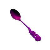 Small Mini Stainless Steel Rose Flower Coffee Spoon Strring Spoon Teaspoon Tea Spoon Dessert Spoon Long Handle Tableware