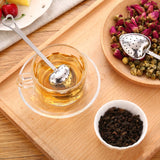 2 PCS Stainless Steel Practical Heart Shape Tea Infuser Spoon Strainer, Heart Shape Tea Infuser