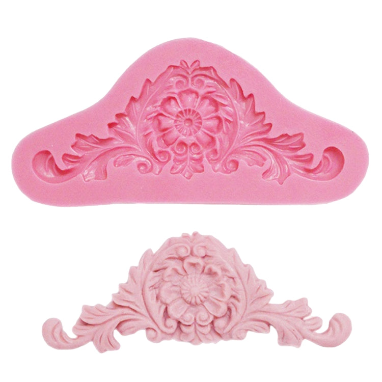 2 PCS Vintage Embossed Fondant Silicone Mold Court Lace Flower Vine DOY Baking Cake Tool, Lace Flower Vine(Pink), Lace Flower Vine(Gray)