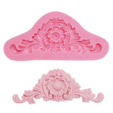 2 PCS Vintage Embossed Fondant Silicone Mold Court Lace Flower Vine DOY Baking Cake Tool, Lace Flower Vine(Pink), Lace Flower Vine(Gray)