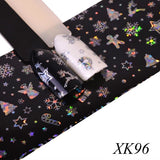 3 PCS Christmas Snowflake Holographic Nail Foils Christmas Winter Nail Art Transfer Foil Sticker XK96