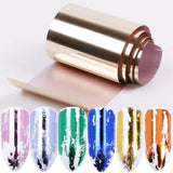 3 PCS Gold Sliver Slider Foil For Nail Holographic Transfer Wrap Sticker Adhesive Starry Manicure Decor Set, 3 PCS Gold Silver 3 PCS Gold Silver