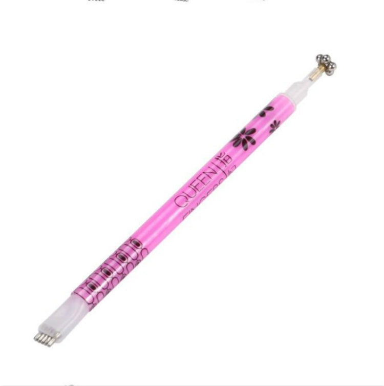 3 PCS Cat Eye Gel Magnet Pen Double Head Magnetic Pen Plum Branding Flower Magnetic Pen Nail Cat Eye Magnet New Tool Powder Transparent Label