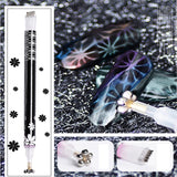 3 PCS Cat Eye Gel Magnet Pen Double Head Magnetic Pen Plum Branding Flower Magnetic Pen Nail Cat Eye Magnet New Tool