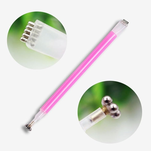 3 PCS Cat Eye Gel Magnet Pen Double Head Magnetic Pen Plum Branding Flower Magnetic Pen Nail Cat Eye Magnet New Tool pink