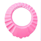 3 PCS Safe Baby Shower Cap Kids Bath Visor Hat Adjustable Baby Shower Cap Protect Eyes Hair Wash Shield for Children Waterproof Cap, Pink+wave, Pink+earflaps, Yellow+earflaps, Blue+earflaps, Yellow+wave, Blue+wave, Yellow+Round, Blue+Round, Pink+Round
