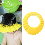 3 PCS Safe Baby Shower Cap Kids Bath Visor Hat Adjustable Baby Shower Cap Protect Eyes Hair Wash Shield for Children Waterproof Cap, Pink+wave, Pink+earflaps, Yellow+earflaps, Blue+earflaps, Yellow+wave, Blue+wave, Yellow+Round, Blue+Round, Pink+Round