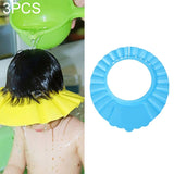 3 PCS Safe Baby Shower Cap Kids Bath Visor Hat Adjustable Baby Shower Cap Protect Eyes Hair Wash Shield for Children Waterproof Cap, Pink+wave, Pink+earflaps, Yellow+earflaps, Blue+earflaps, Yellow+wave, Blue+wave, Yellow+Round, Blue+Round, Pink+Round