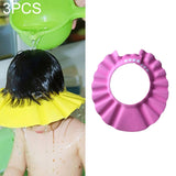 3 PCS Safe Baby Shower Cap Kids Bath Visor Hat Adjustable Baby Shower Cap Protect Eyes Hair Wash Shield for Children Waterproof Cap, Pink+wave, Pink+earflaps, Yellow+earflaps, Blue+earflaps, Yellow+wave, Blue+wave, Yellow+Round, Blue+Round, Pink+Round