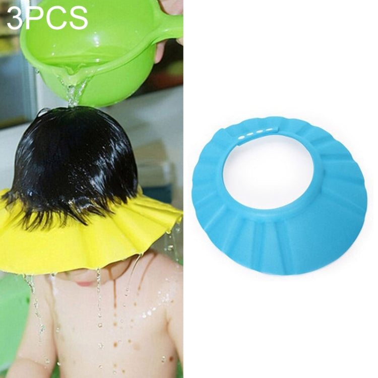 3 PCS Safe Baby Shower Cap Kids Bath Visor Hat Adjustable Baby Shower Cap Protect Eyes Hair Wash Shield for Children Waterproof Cap, Pink+wave, Pink+earflaps, Yellow+earflaps, Blue+earflaps, Yellow+wave, Blue+wave, Yellow+Round, Blue+Round, Pink+Round
