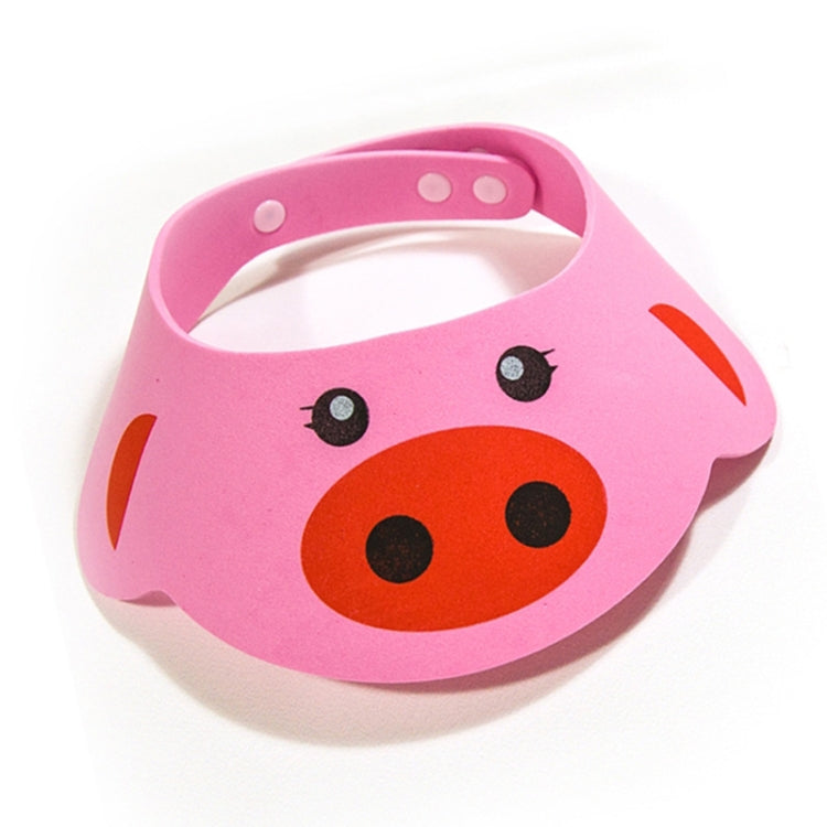2 PCS Baby Kids Cap Shower Cap Baby Bath Cap Shower Hat Bath Visor Kids Bath Wash Hair Shield Hat, Pink Pig, Yellow Dog, Green Frog