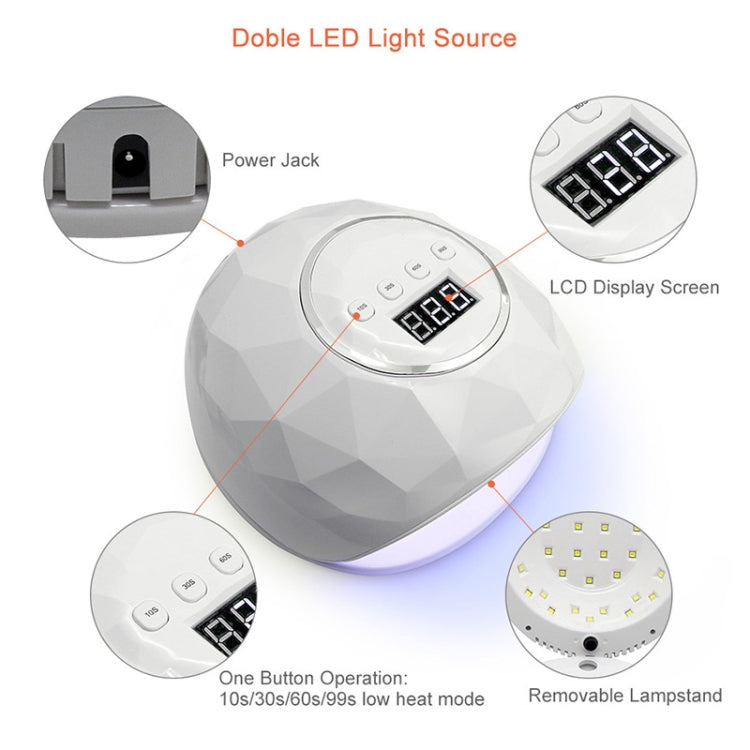 F6 UV LED Lamp Nail Dryer Dual hands Nail Lamp Curing UV Gel Nail Polish With Sensor & Timer & LCD Display