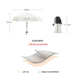 Mini Portable Umbrella Rain Women Windproof Durable 5 Folding Sun Umbrellas