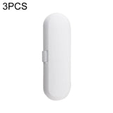 3 PCS Universal Sonic Electric Toothbrush Travel Portable Storage Box, White White