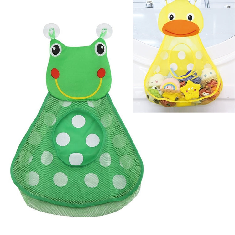Baby Shower Bath Toys Storage Mesh Bag with Strong Suction Cups, Yellow, Green