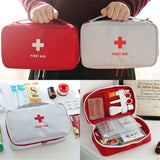 Travel First Aid Kit Bag Home Emergency Medical Survival Rescue Box, 23x13x7.5cm (Red), 23x13x7.5cm (Gray)