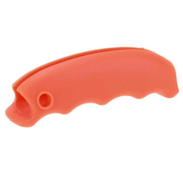 2 PCS Creative Silicone Food Picker Portable Anti-cutting Hand Labor-saving Shopping Bag Lifter Orange
