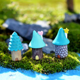 2 PCS Cartoon Tree House Moss Micro-landscape Fleshy Ornaments Jewelry, Random Style Delivery, Cartoon Tree House Ornaments