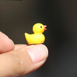 5 PCS Mini Doll House Accessories Resin Three-dimensional Small Yellow Duck Plant Decoration, Yellow Duck Plant Decoration
