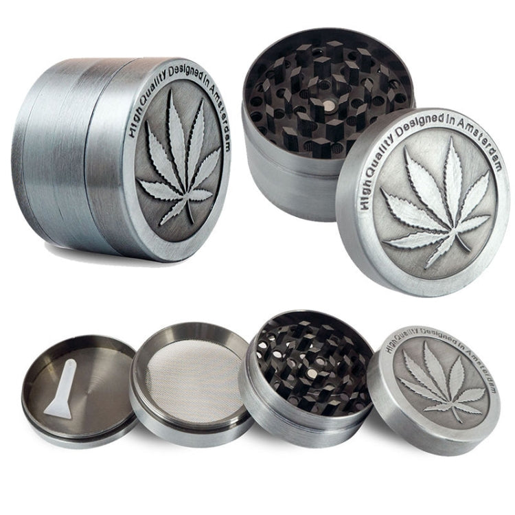 Weed Grinder Metal Stainless Steel Maple leaf Type Herbal Herb Tobacco Grinder, 30MM 3 laryers, 40MM 4 laryers, 50MM 4 laryers 50MM 4 laryers