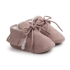 Baby Moccasins Shoes Fringe Soft Soled Non-slip Footwear Crib Shoes PU Suede Leather First Walker Shoes, 11cm, 12cm, 13cm - Zen Craft