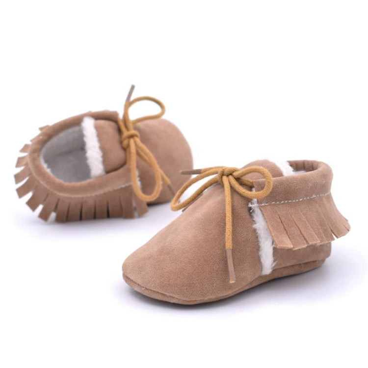 Baby Moccasins Shoes Fringe Soft Soled Non-slip Footwear Crib Shoes PU Suede Leather First Walker Shoes, 11cm, 12cm, 13cm - Zen Craft