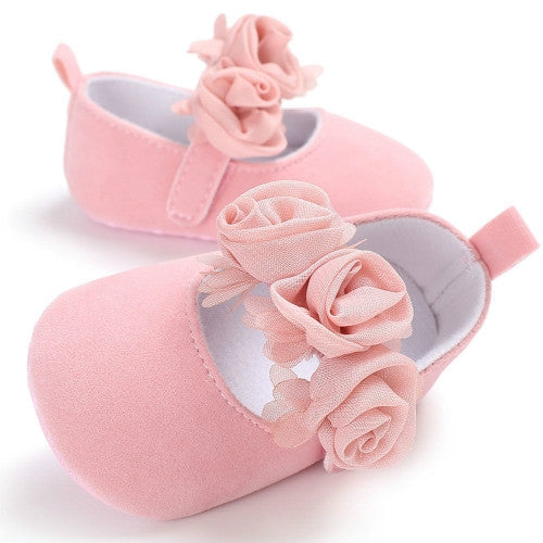 Lovely Flower Baby Girl Newborn Crib Shoes Soft Prewalker Anti-slip Baby Shoes, 11cm, 12cm