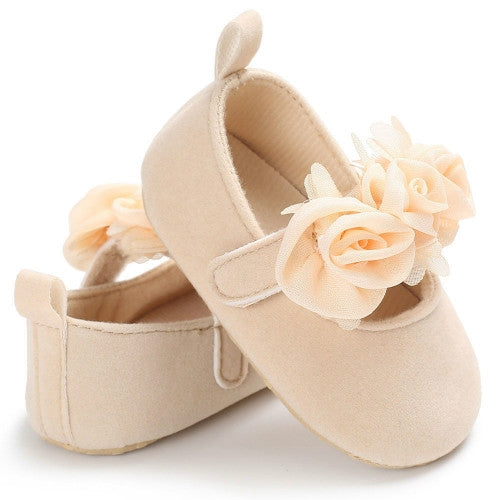 Lovely Flower Baby Girl Newborn Crib Shoes Soft Prewalker Anti-slip Baby Shoes, 11cm, 12cm